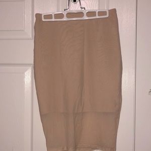 SOLD NWOT nude skirt with lining underneath